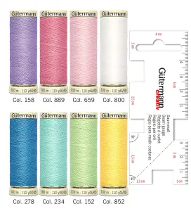 TSET S/A 8X100M GAUGE - Thread Set: Sew-All: 8 x 100m and Seam Gauge: Assorted - Gutermann