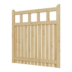 Garden Gate Wooden Fence Door with Door Latch for Home Yard 120cmW x 120cmH