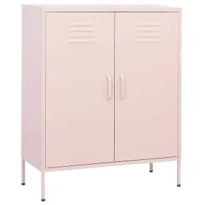 Berkfield Storage Cabinet Pink 80x35x101.5 cm Steel