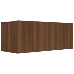 Berkfield 7 Piece TV Cabinet Set Brown Oak Engineered Wood