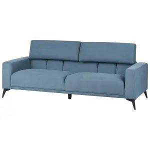 3 Seater Fabric Sofa Blue ANGE