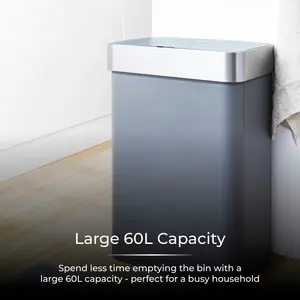 Tower Compact Sensor Bin, 60L Grey