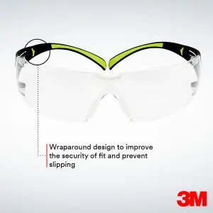 3M Clear lens Safety specs, Pair