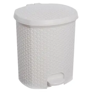 Keeeper Pedal Waste Bin 21 Litre Nordic White