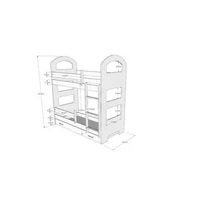 Peterkin Drawer Standard Bunk Bed and Mattress Walnut / 80 x 180 cm / With Drawer