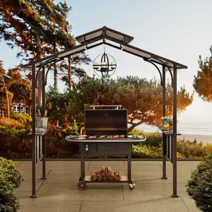 Sunjoy Grill Gazebo ASPE - 244cm x 152cm With 2 Shelves