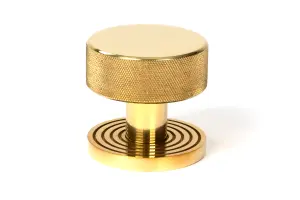 From The Anvil Polished Brass Brompton Mortice/Rim Knob Set Knob (Beehive)