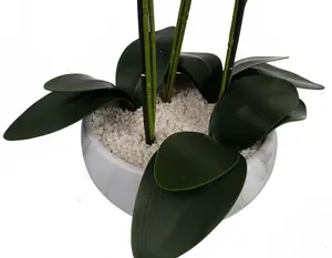 60cm Orchid White - Marble Effect  Ceramic Planter