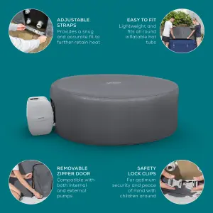 Lay-Z-Spa Grey Circular Hot tub Spa cover (Dia) 170cm