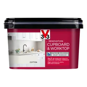 V33 Renovation Cotton Satinwood Cupboard & cabinet paint, 2L