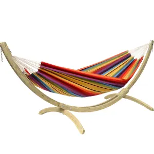 Barbados Hammock Wooden Set Rainbow