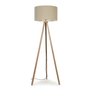 ValueLights Barbro Modern Light Wood Tripod Design Floor Lamp Base