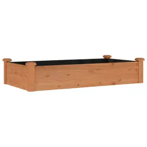 Berkfield Garden Raised Bed with Liner Brown 120x60x25 cm Solid Wood Fir