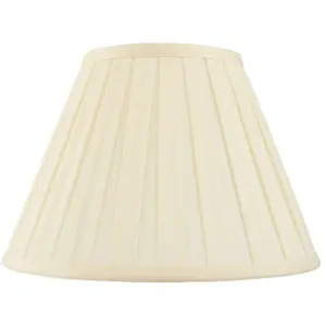 6" Tapered Drum Lamp Shade Cream Box Pleated Fabric Cover Chandelier Clip on