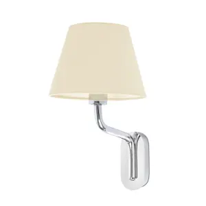 Luminosa Eterna Wall Light with Shade Chrome, E27