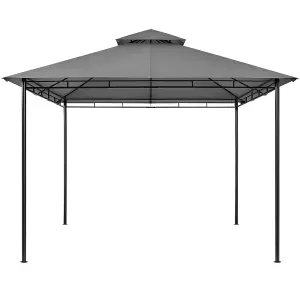 Yaheetech Dark Grey 3.3 x 3.3m Outdoor Garden Patio Gazebo with Water-resistant Fabric