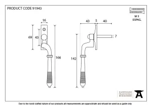 From The Anvil Polished Bronze Reeded Espag - RH