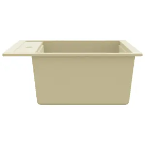 Berkfield Granite Kitchen Sink Single Basin Beige