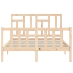 Berkfield Bed Frame with Headboard 120x200 cm Solid Wood