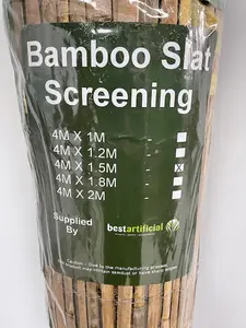 4m x 1.2m Bamboo Split Slat Fencing Screening Rolls for Garden Outdoor Privacy