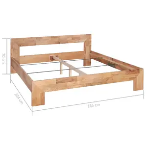 Berkfield Bed Frame Solid Oak Wood 160x200 cm