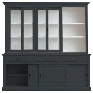 Anneros Display Cabinet Anthracite Grey