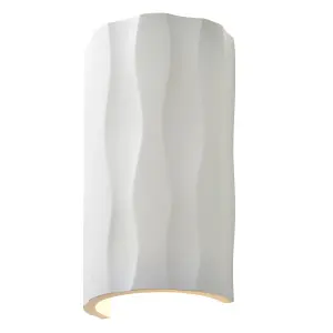 Litecraft Kilda White Paintable Medium Up and Down Wall Light