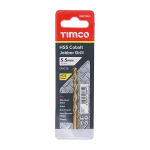 Timco - Ground Jobber Drills - Cobalt M35 (Size 5.5mm - 1 Each)