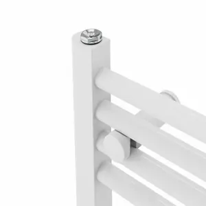 Wiest Straight Heated Towel Rail Radiator Bathroom Ladder Warmer White / 100cm H x 30cm W x 3cm D