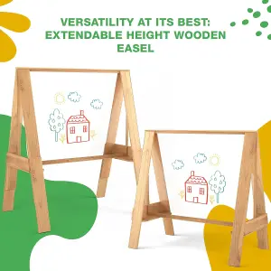 Children's Messy Play Easel - Indoor & Outdoor - Early Years Messy Mud Play Painting and Drawing Wooden Easel