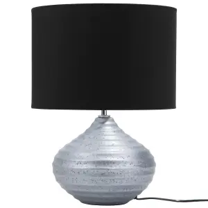 Ceramic Table Lamp Silver KUBAN