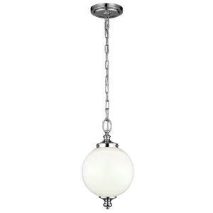 1 Bulb Ceiling Pendant Light Fitting Highly Polished Nickel LED E27 60W