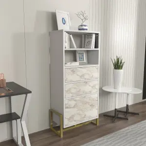 Decorotika - Utopia Bookcase Bookshelf Shelving Unit with 3 Cabinets and 2 Shelves