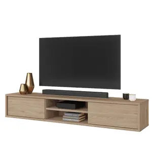 Minimalist Frida 40 Floating TV Cabinet 1800mm in Light Oak - Sleek Entertainment Centre H320mm D360mm