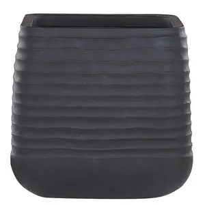 Plant Pot PARIKIA Synthetic Material Black