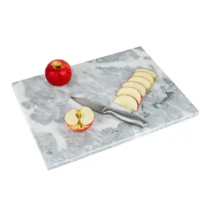 Homiu White Marble Chopping Board 40cm Heat Resistant Worktop Protector for Kitchen Non-Slip Cutting Board