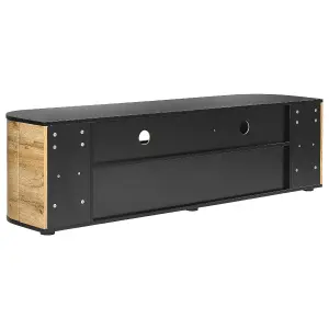 Beliani Rustic TV Stand Light Wood JEROME