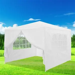 Panana 3 X 3 Metres Fully Waterproof Gazebo Tent Marquee Awning Canopy With 3 Zip Up Side Panels And Powder Coated Steel Frame For Outdoor Wedding