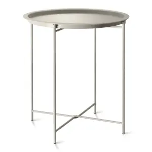 Clay STEEL OUTDOOR BISTRO TRAY TABLE ONLY Foldable Removable Tray Top Matt Powder Coated Steel