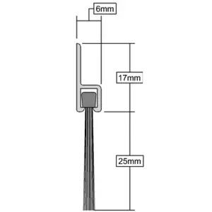 Stormguard Draught Excluder Metal Door / Garage Brush Seal Gold Effect 914mm