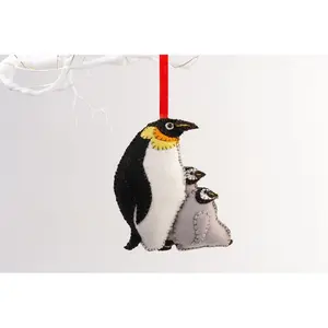 Penguin and Chicks - Christmas Tree Hanging Figurine Ornament