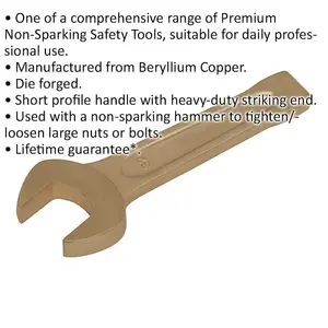 Durable 32mm Non-Sparking Slogging Spanner with Short Profile for Heavy-Duty Use