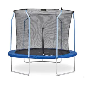 Plum Play 8ft Wave Springsafe Trampoline (Blue) - Free Attachable Mist Feature