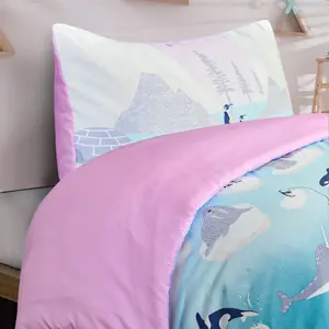 Smart Living Luxury Soft & Reversible Winter Wonderland Arctic Animals Duvet with Pillowcase