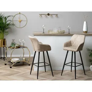 Maxman 11.02cm Bar Stool (Set of 2) Beige