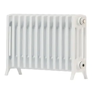 Arroll Edwardian Cast aluminium White 12 Column Radiator, (W)728mm x (H)450mm