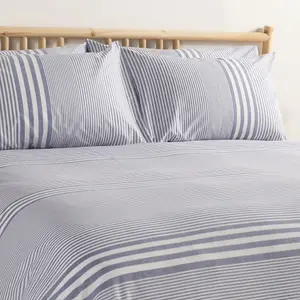 MEDITERRANEAN LINENS Cannes 100% Egyptian Cotton Superking Size Duvet Cover Set 200 Thread Count