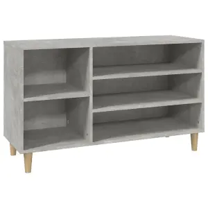 Berkfield Shoe Cabinet Concrete Grey 102x36x60 cm Engineered Wood