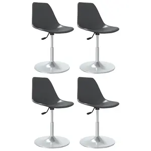 Berkfield Swivel Dining Chairs 4 pcs Grey PP