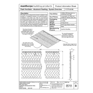 Manthorpe Flash Vent Roofing Lead Ventilation Abutment Flashing 3 Metres G1105